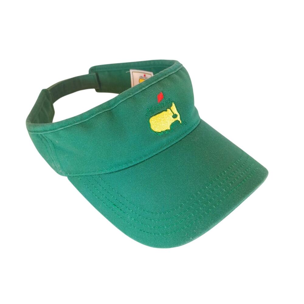 MASTERS PGA TOURNAMENT OFFICIAL AMERICAN NEEDLE GREEN VISOR AUGUSTA NICKLAUS